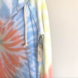 Ocean Drive Tops - Ocean Drive pink/ yellow Burnout Boxy Hoody Ocean Drive Tops - Ocean Drive pink/ yellow Burnout Boxy Hoody